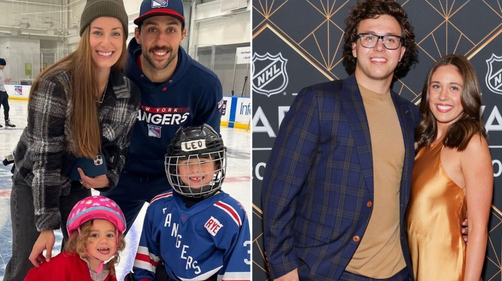 Brock Faber pictured with Morgan Bosacker in a family and event photo collage