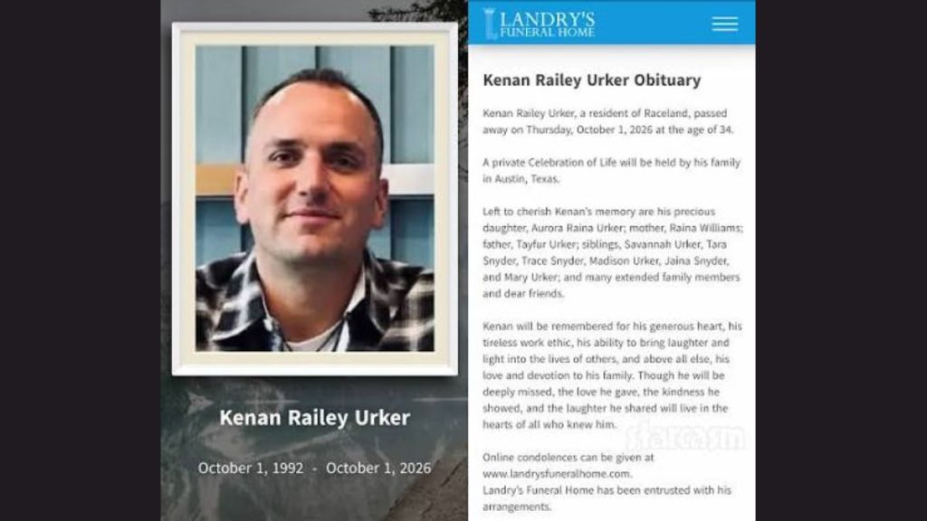 Kenan Railey Urker obituary
